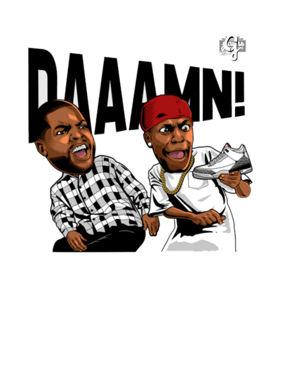 Jordan 3 White Cement DAMN - Original Jawns - White T-Shirt - T-Shirt - Jawns on Fire Sneakers & Shoes