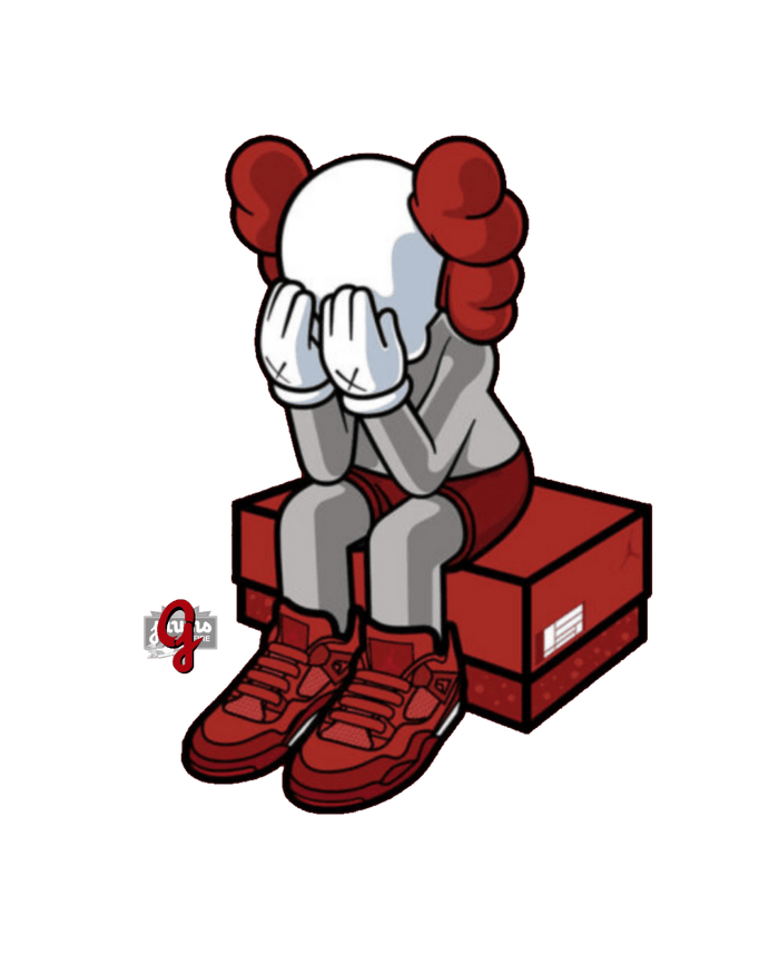 Jordan 4 Nigel Sylvester Kaws - Original Jawns - White T-Shirt - T-Shirt - Jawns on Fire Sneakers & Shoes