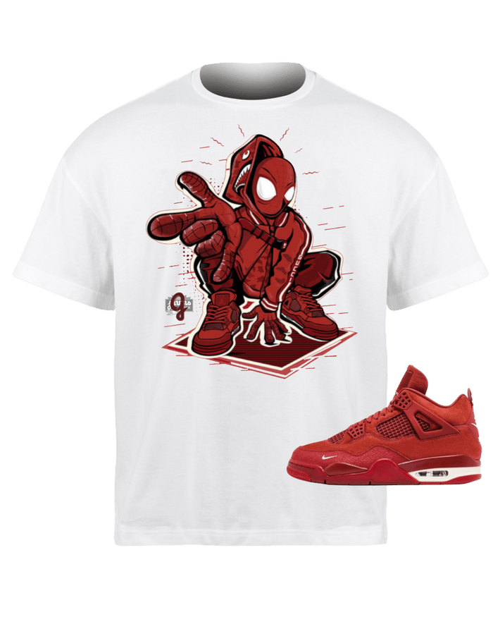 Jordan 4 Nigel Sylvester Spiderman - Original Jawns - White T-Shirt - T-Shirt - Jawns on Fire Sneakers & Shoes