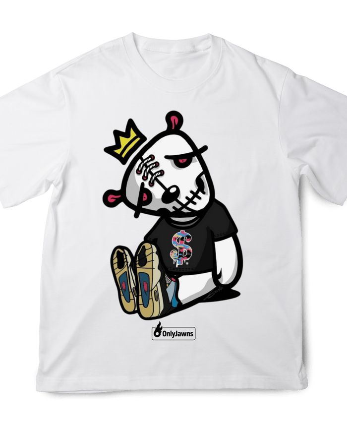 Jordan 4 Union Noir Sad Skeleton - Original Jawns - White T-Shirt - T-Shirt - Jawns on Fire Sneakers & Shoes