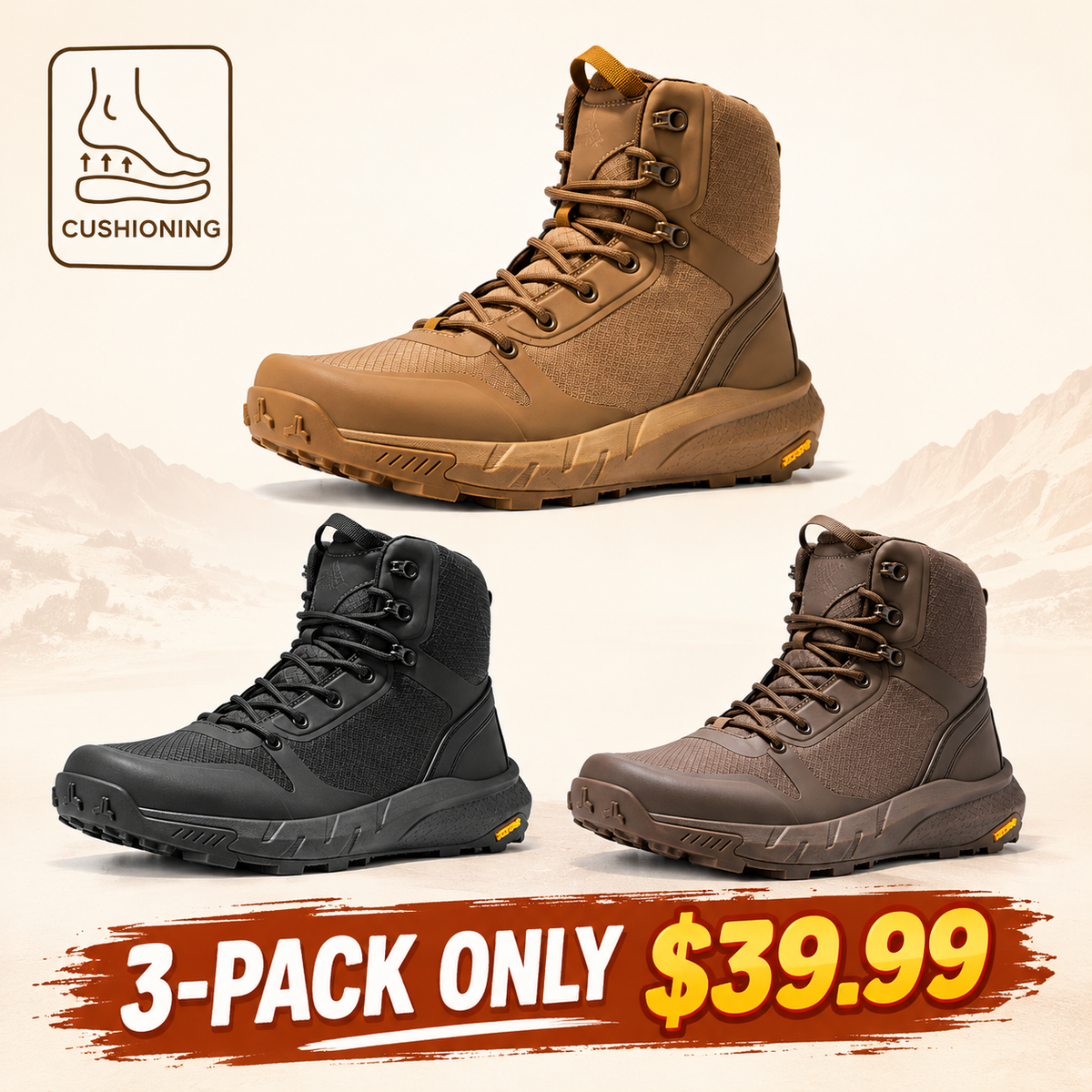 Men's Lace-Up Tactical Boots