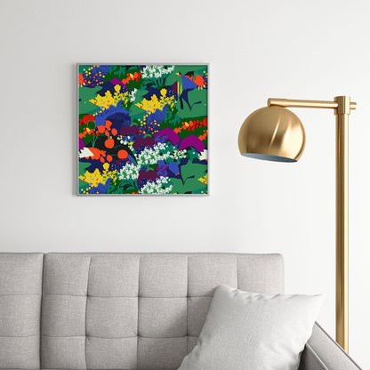 83 Oranges A Beautifully Dark Mind Square Metal Framed Art Print