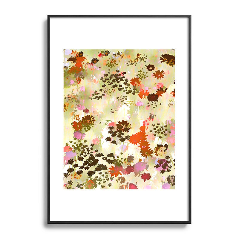 83 Oranges A Sunlit Meadow Metal Framed Art Print