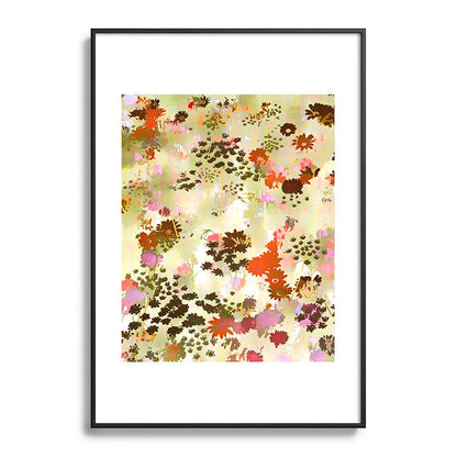 83 Oranges A Sunlit Meadow Metal Framed Art Print