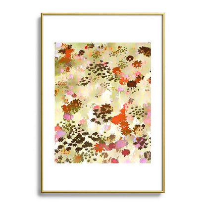 83 Oranges A Sunlit Meadow Metal Framed Art Print