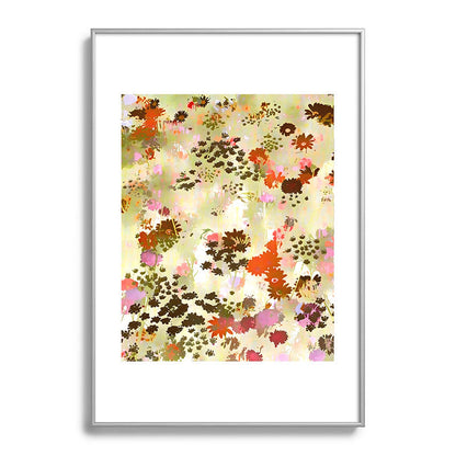 83 Oranges A Sunlit Meadow Metal Framed Art Print