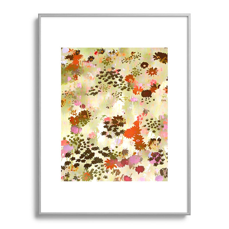 83 Oranges A Sunlit Meadow Metal Framed Art Print