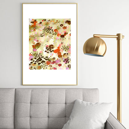 83 Oranges A Sunlit Meadow Metal Framed Art Print