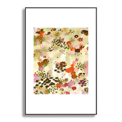 83 Oranges A Sunlit Meadow Metal Framed Art Print