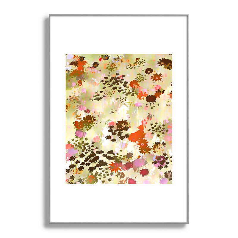 83 Oranges A Sunlit Meadow Metal Framed Art Print