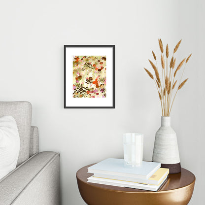 83 Oranges A Sunlit Meadow Metal Framed Art Print