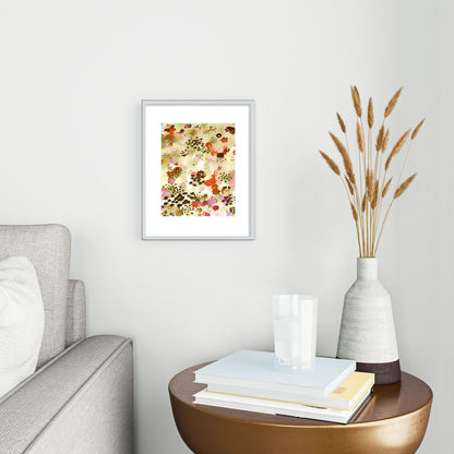 83 Oranges A Sunlit Meadow Metal Framed Art Print