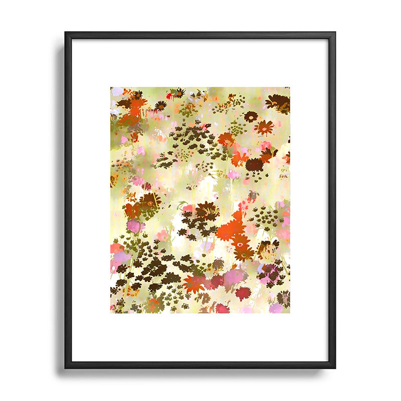 83 Oranges A Sunlit Meadow Metal Framed Art Print