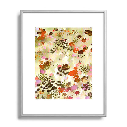 83 Oranges A Sunlit Meadow Metal Framed Art Print