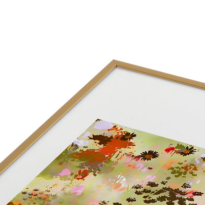 83 Oranges A Sunlit Meadow Metal Framed Art Print