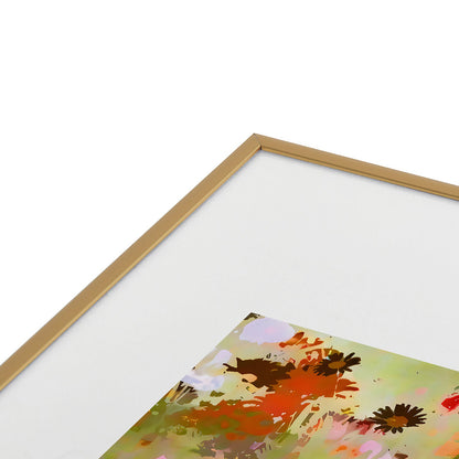 83 Oranges A Sunlit Meadow Metal Framed Art Print