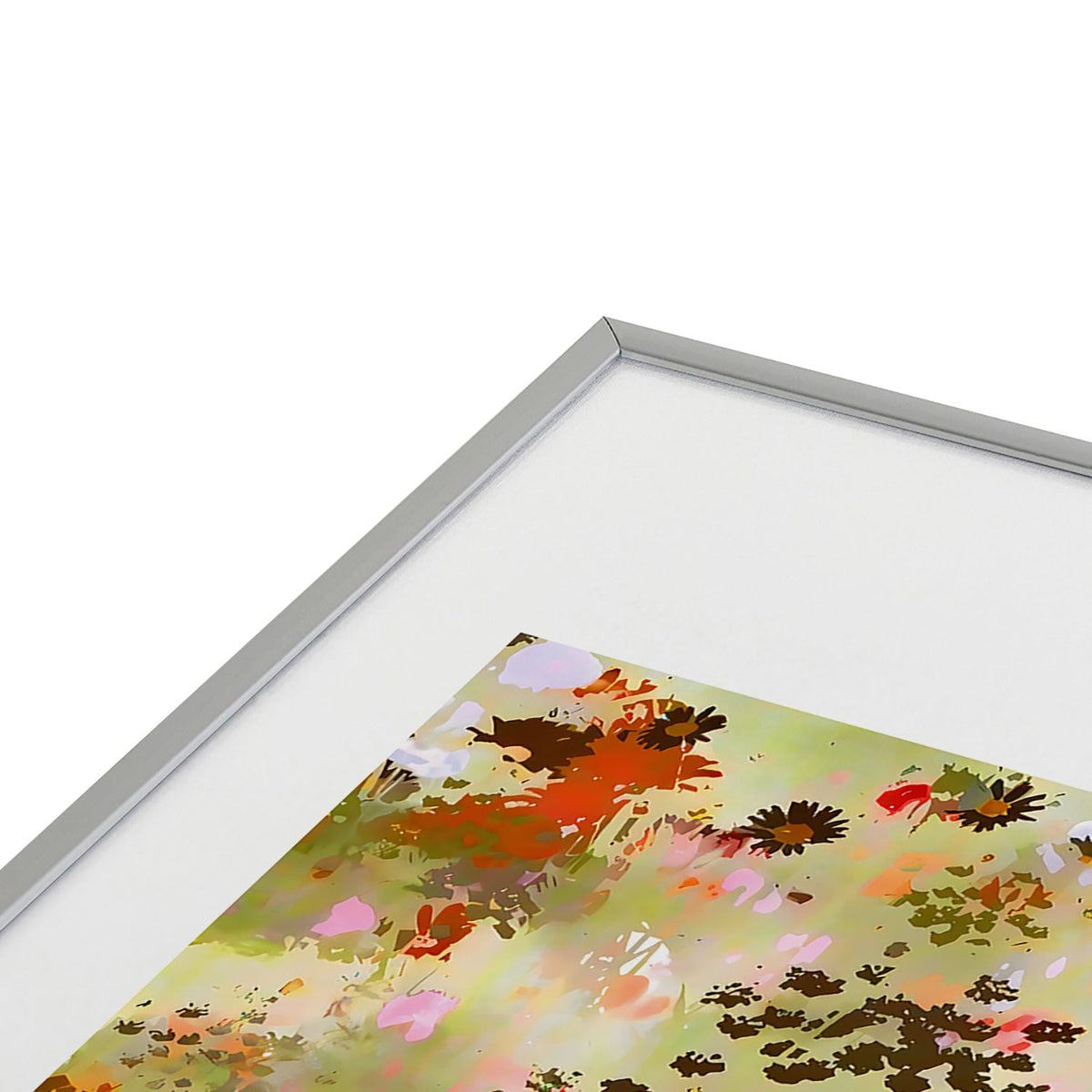 83 Oranges A Sunlit Meadow Metal Framed Art Print