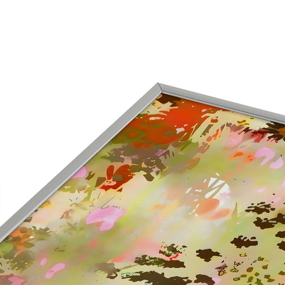 83 Oranges A Sunlit Meadow Square Metal Framed Art Print