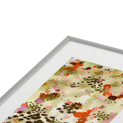 83 Oranges A Sunlit Meadow Metal Framed Art Print