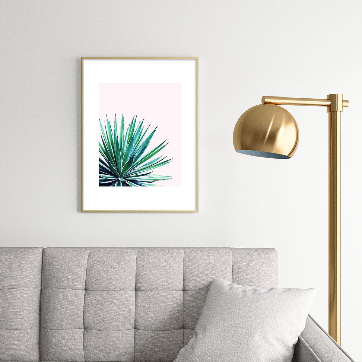 83 Oranges Agave Love Metal Framed Art Print