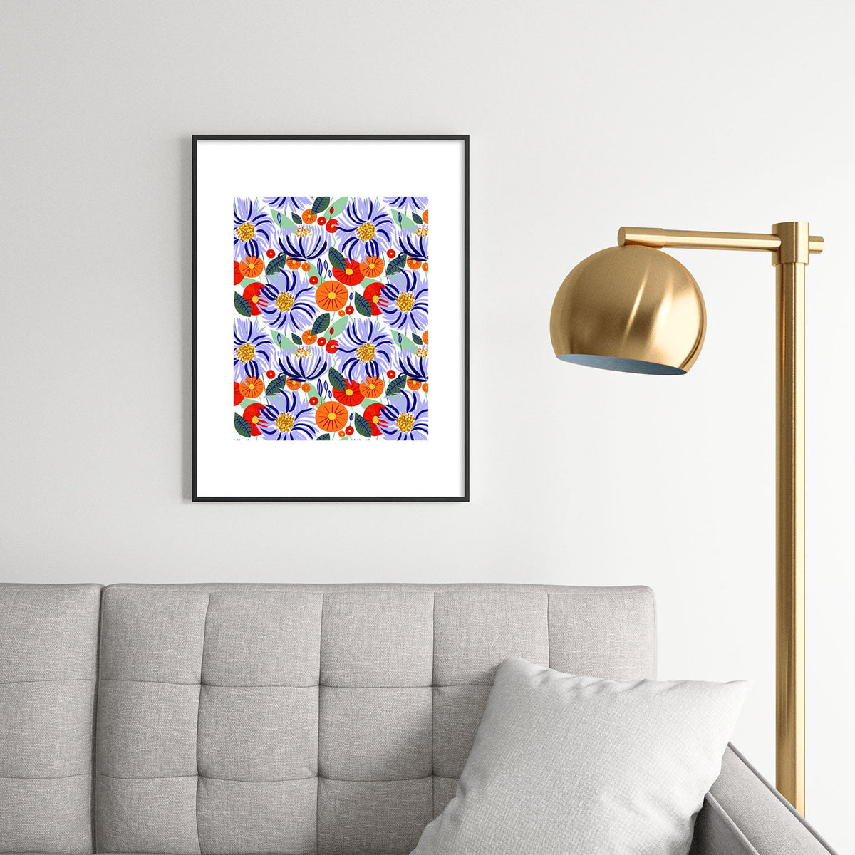 83 Oranges Alia Metal Framed Art Print