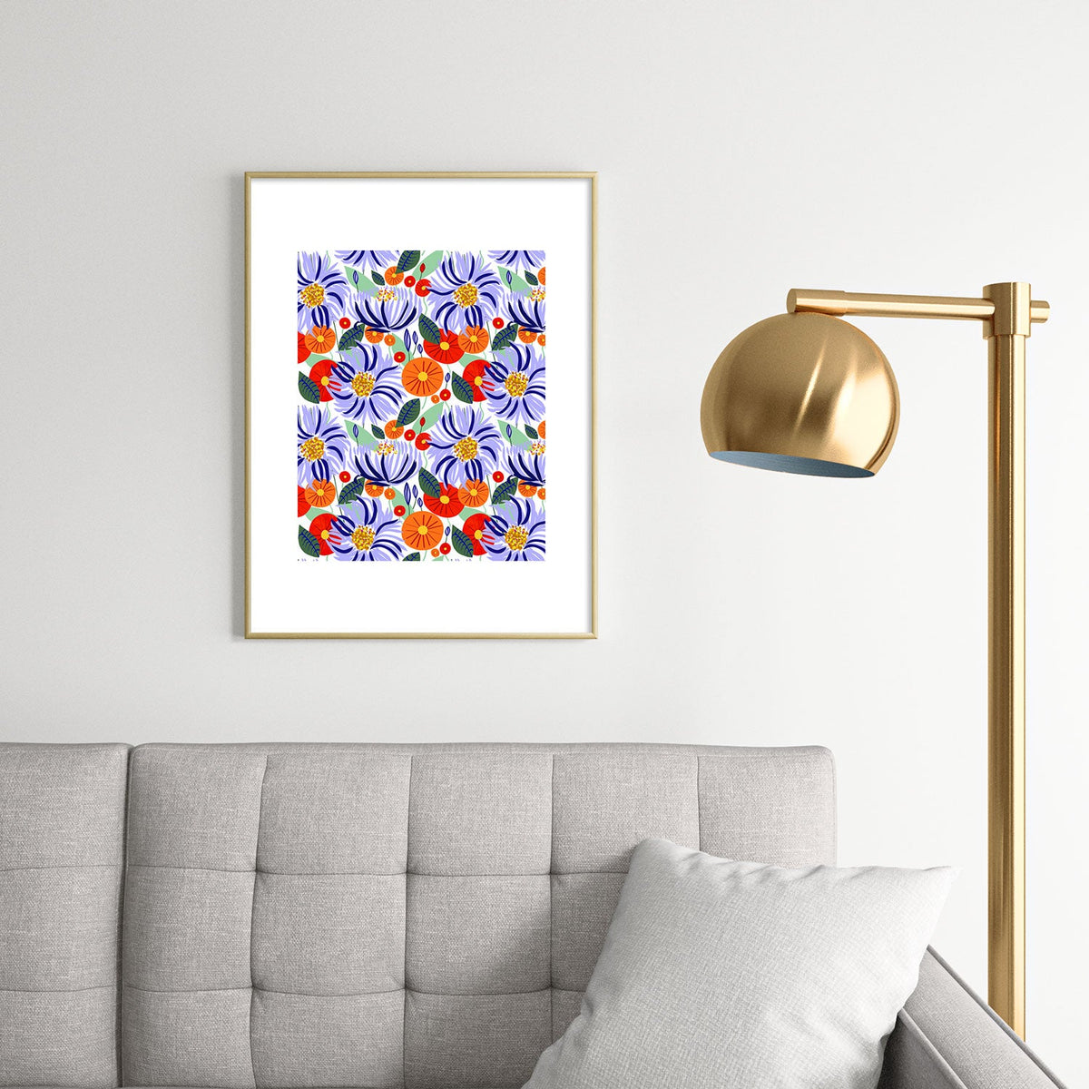 83 Oranges Alia Metal Framed Art Print