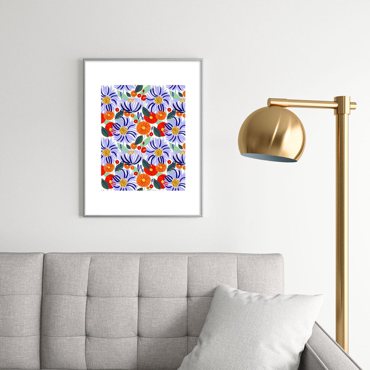 83 Oranges Alia Metal Framed Art Print
