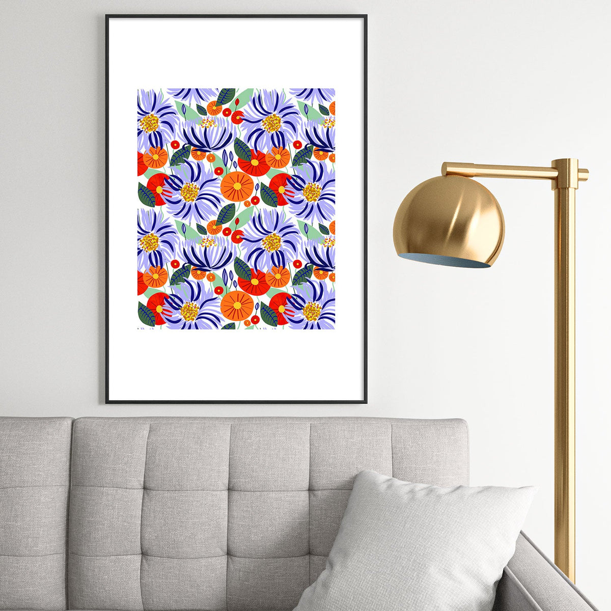 83 Oranges Alia Metal Framed Art Print