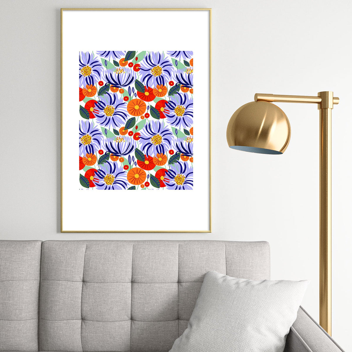 83 Oranges Alia Metal Framed Art Print
