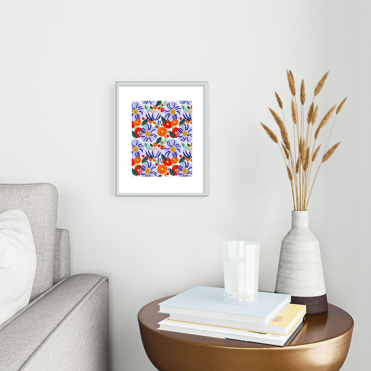 83 Oranges Alia Metal Framed Art Print