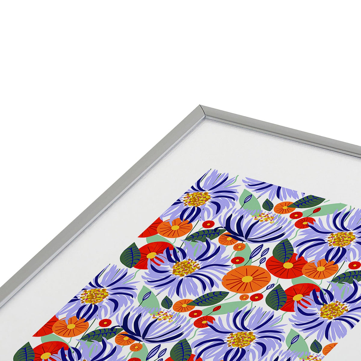 83 Oranges Alia Metal Framed Art Print