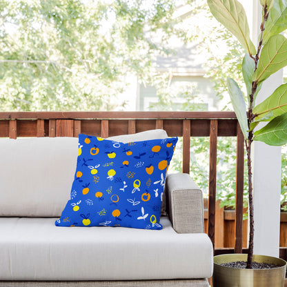 83 Oranges Always Summer In Good Company Outdoor Throw Pillow