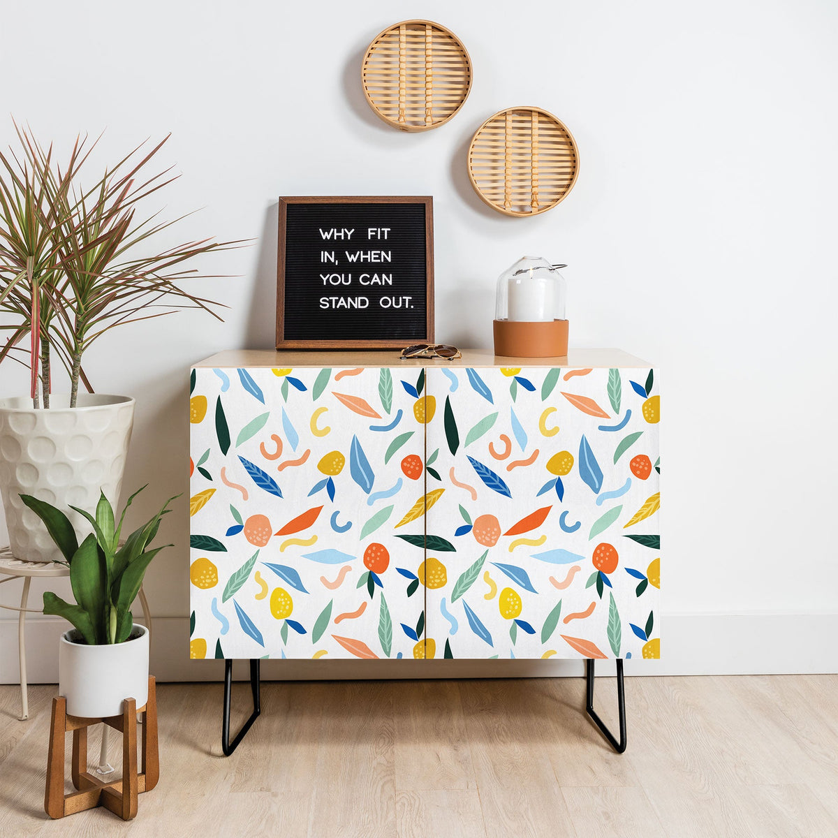 83 Oranges Art Is To Give Life A Shape Credenza