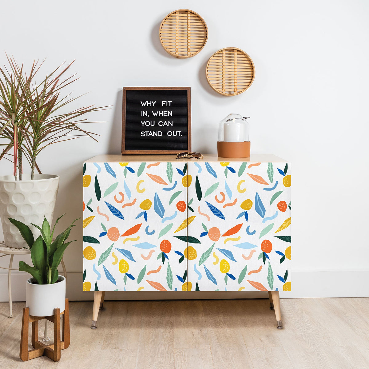 83 Oranges Art Is To Give Life A Shape Credenza