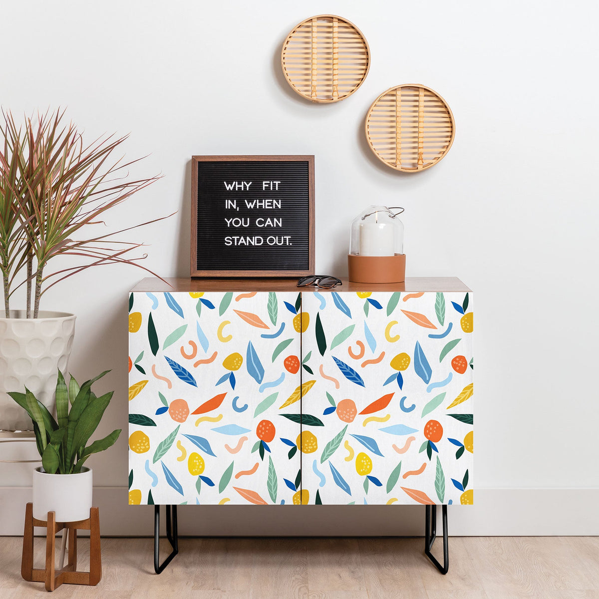 83 Oranges Art Is To Give Life A Shape Credenza