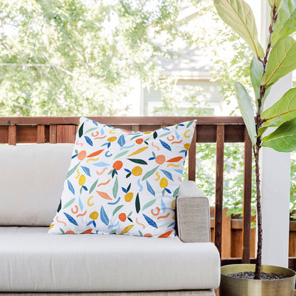 83 Oranges Art Is To Give Life A Shape Outdoor Throw Pillow