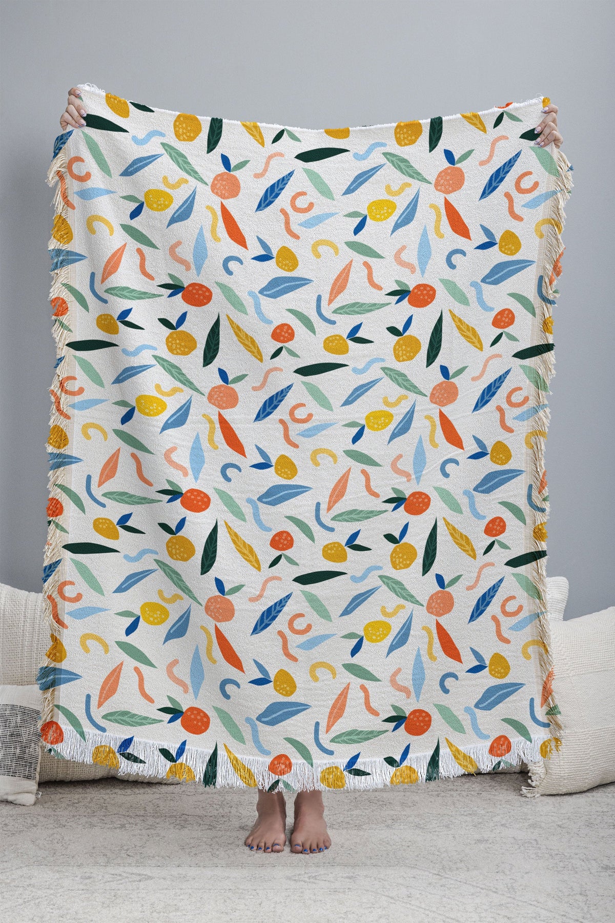 83 Oranges Art Is To Give Life A Shape Throw Blanket