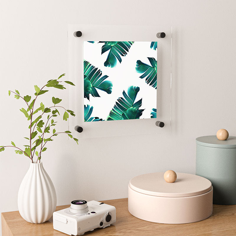 83 Oranges Banana Leaf Crush Floating Acrylic Print
