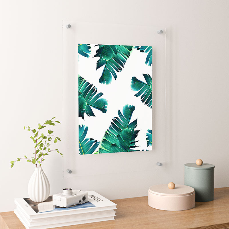 83 Oranges Banana Leaf Crush Floating Acrylic Print