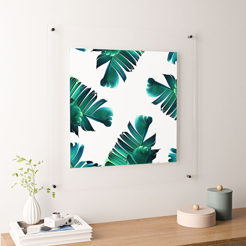 83 Oranges Banana Leaf Crush Floating Acrylic Print