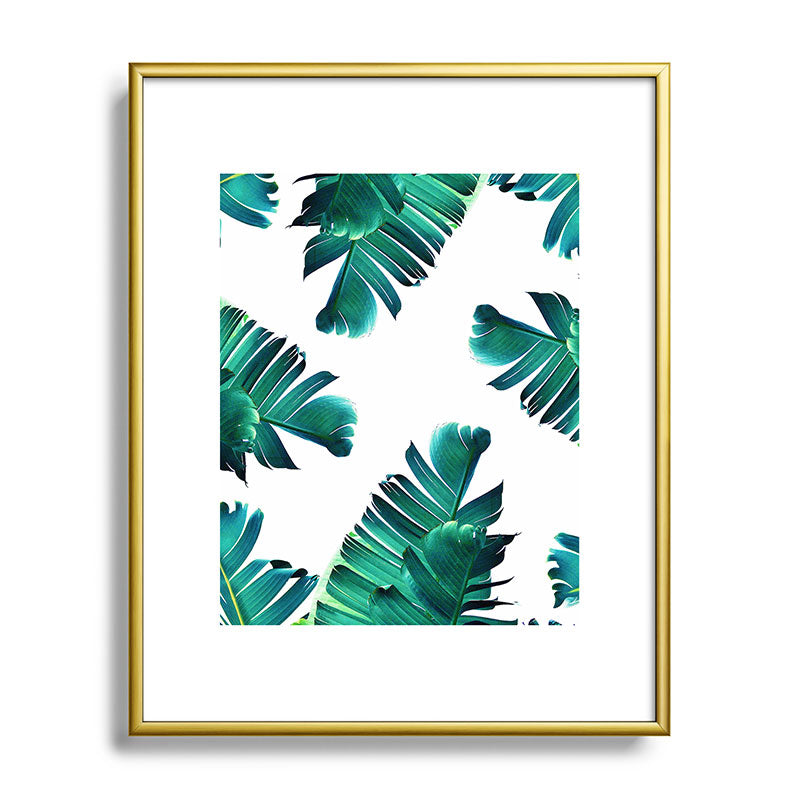 83 Oranges Banana Leaf Crush Metal Framed Art Print