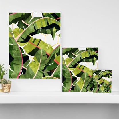 83 Oranges Banana Leaf Salad Art Canvas