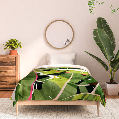 83 Oranges Banana Leaf Salad Comforter