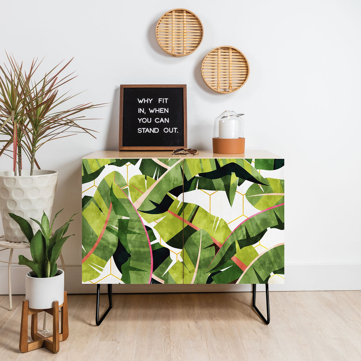 83 Oranges Banana Leaf Salad Credenza