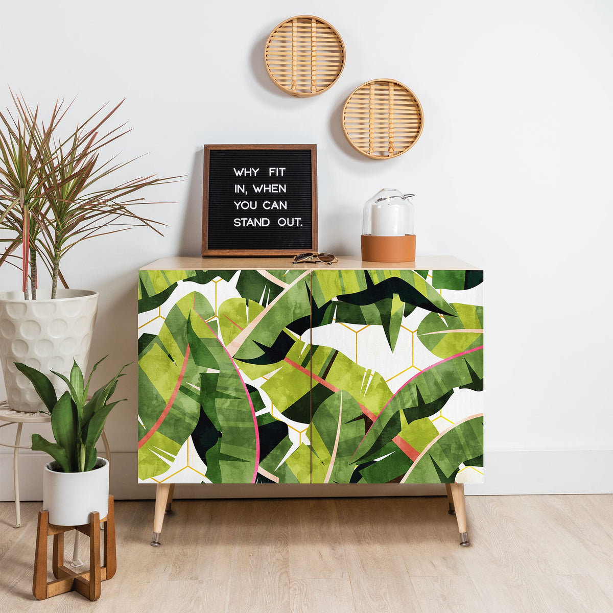 83 Oranges Banana Leaf Salad Credenza