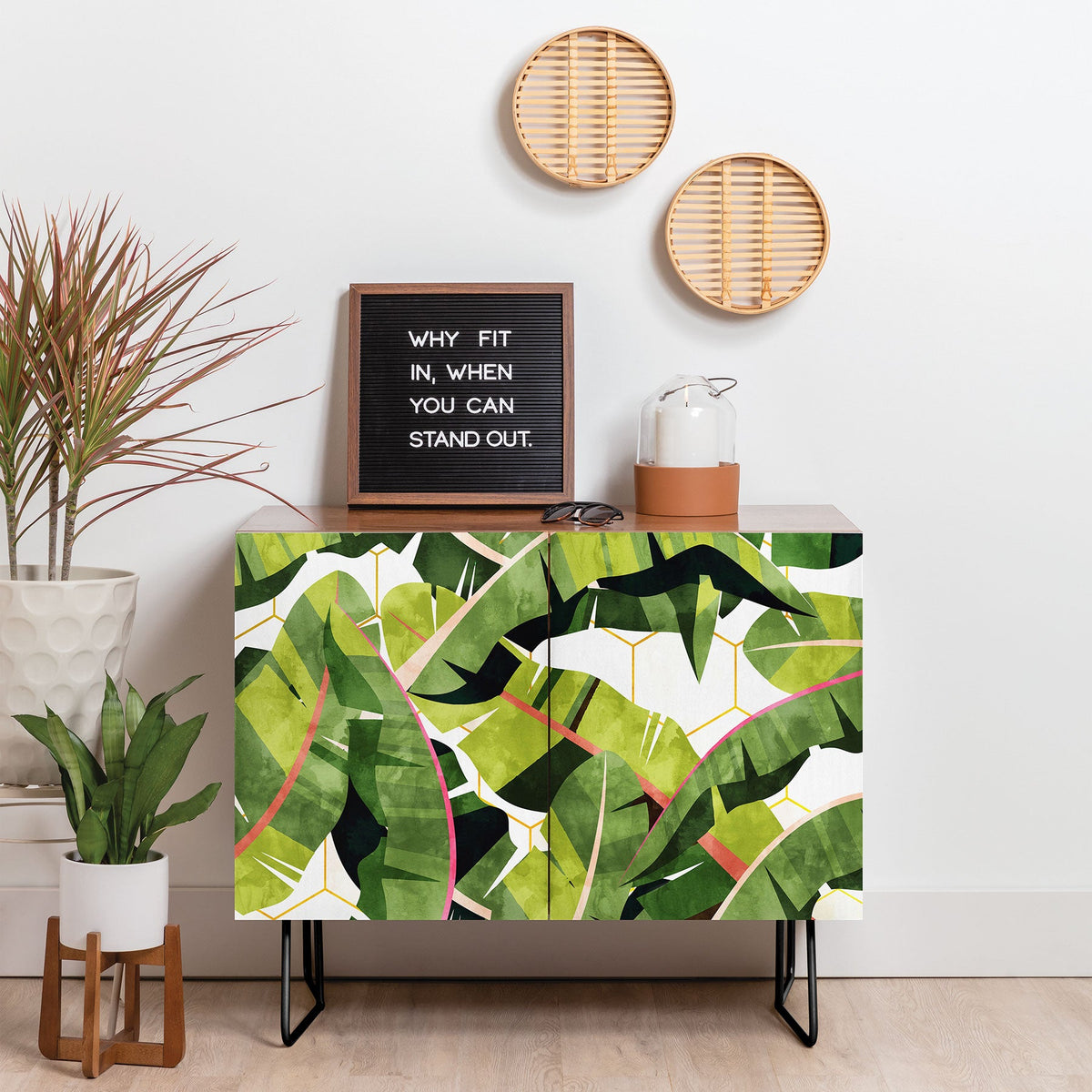 83 Oranges Banana Leaf Salad Credenza