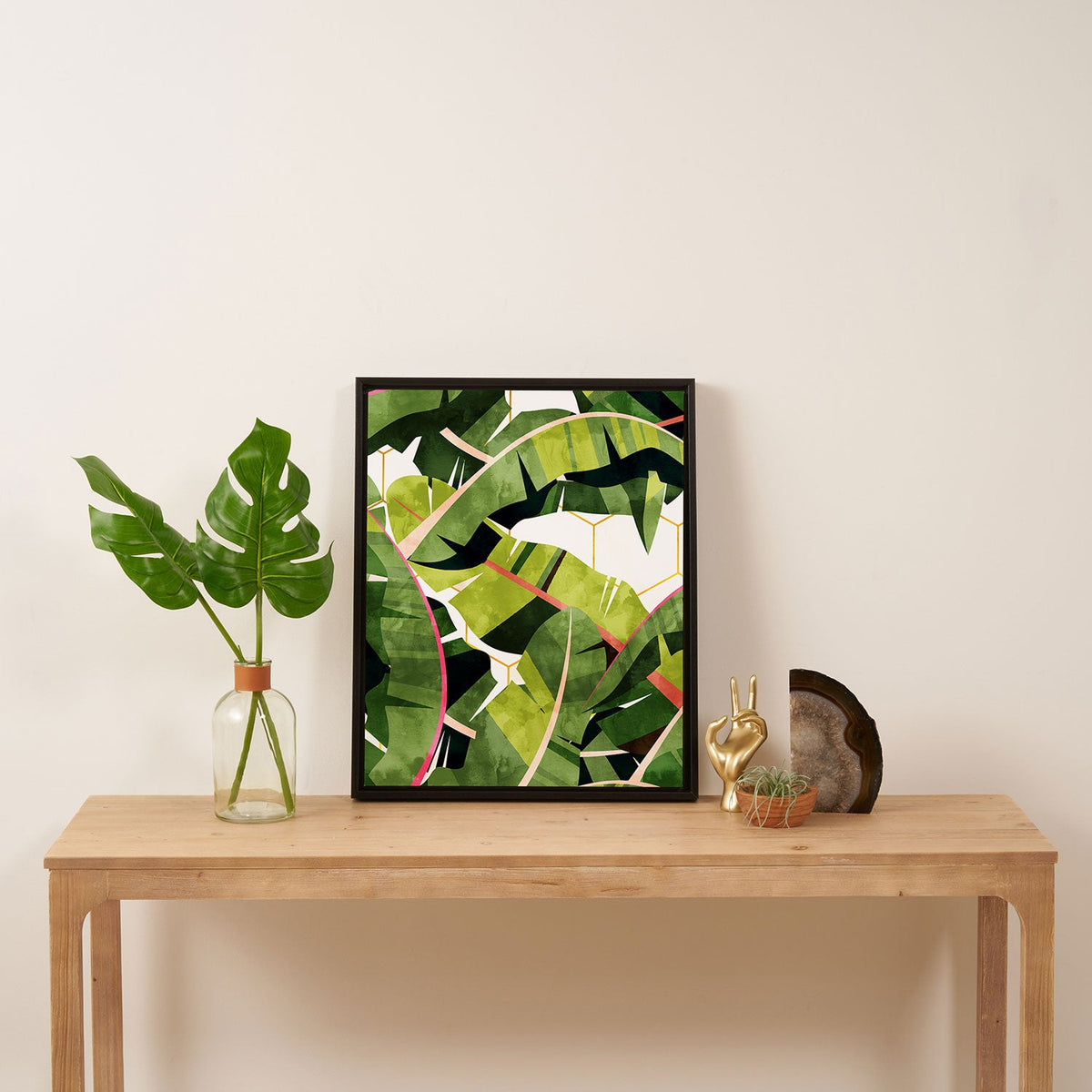 83 Oranges Banana Leaf Salad Art Canvas