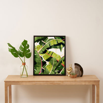 83 Oranges Banana Leaf Salad Art Canvas