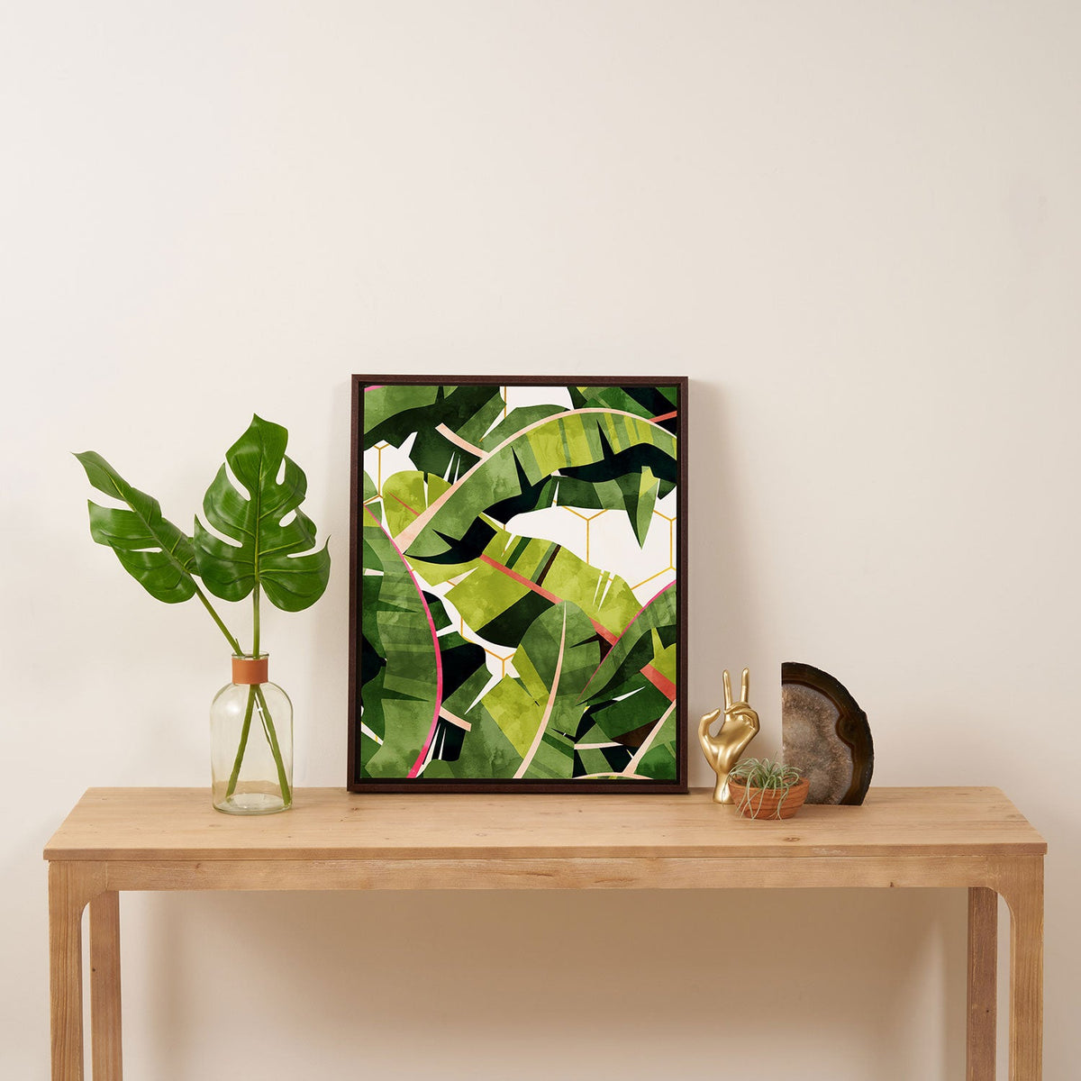 83 Oranges Banana Leaf Salad Art Canvas
