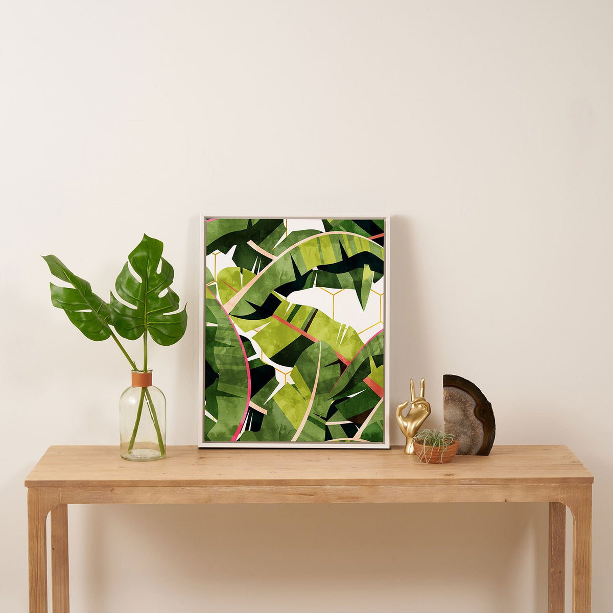 83 Oranges Banana Leaf Salad Art Canvas